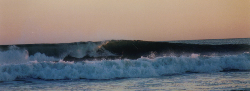 Sponger Out In Front Of A Long Left